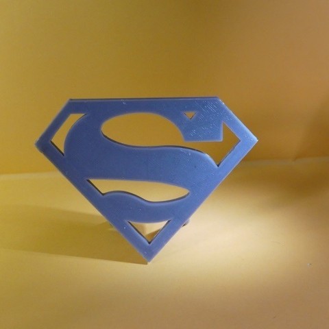 logotipo do superman poser arte 3D print model - Mito3D