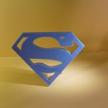logo superman poser Kunst 3d print model - Mito3D
