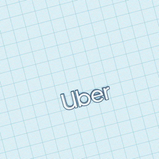 logo uber arte consegna uberdelivery app uberapp famoso marca 3D print model - Mito3D