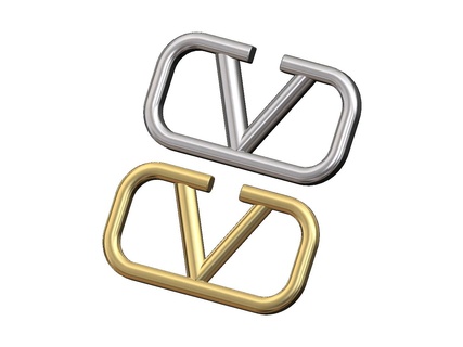 logo Valentino réplique 3d impression modèle bijoux luxe imprimable signe or argent pendentif mode accessoires symbole charme résultats emblème 3d print model - Mito3D