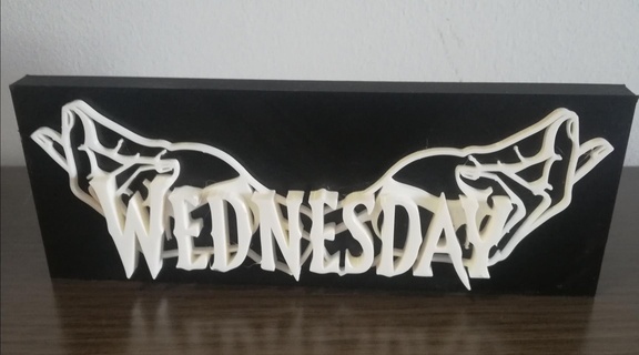 logo wednesday wednesday fingers logo wednesday wednesday netflix art  3d print model - Mito3D