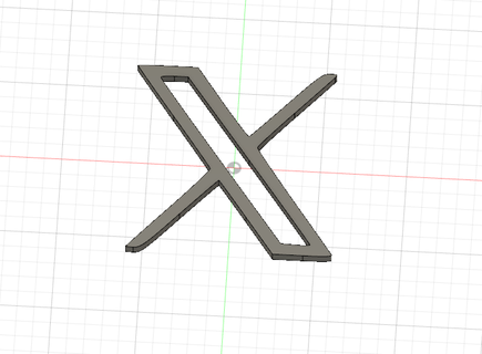 logo x twitter elon musk 3d print model - Mito3D