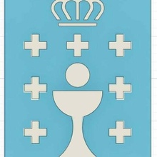 logo ensemble galice bouclier Espagne galicien communauté Anglais of organisation 3d print model - Mito3D