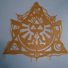 logo de zelda triforce hyrule 2d casa el logotipo enlace leyenda 3d print model - Mito3D