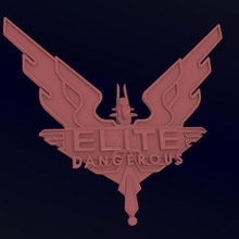 logotipo elite dangerous game escudo 3d print model - Mito3D