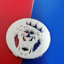 loin logo art Lion rugir Lions blanc mammifère visage png 3d print model - Mito3D
