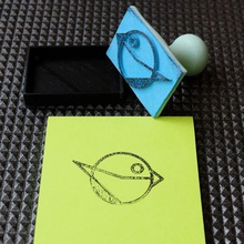 loiseaucreatif - logo timbro con inchiostro casa office l'inchiostro bird 3d print model - Mito3D