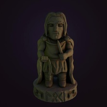 loki dios vikingo rdico escultura Cuchillo estatuilla 3d print model - Mito3D