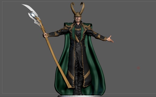 Loki vengeurs mcu Hiddleston statue 3d print model - Mito3D