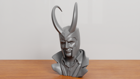 Loki büst Yenilmezler mcu Tom Hiddleston heykel Sanat heykeller Thor hayret Marvel çizgi romanları özel minyatürler 3d print model - Mito3D