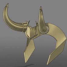 Loki couronne disney merveille soutenir casque klaxon cornes 3d print model - Mito3D