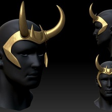 loki capacete jogos mascarar 3d print model - Mito3D