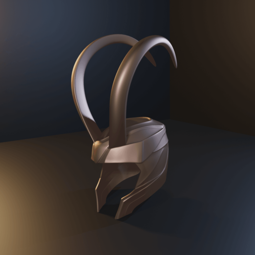 loki helmet - stl 3d baskı model dosyaları gadget kostüm prop cosplay thor Tanrı boynuzları altın kask marvel 3D print model - Mito3D