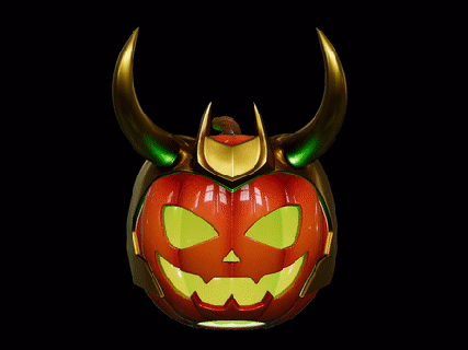 loki jack lantern pumpkin 3d print model - Mito3D