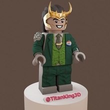 Loki lego Douane figurine art minifig figure merveille 3d print model - Mito3D