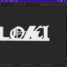 loki logo 3d cartello arredamento 3d print model - Mito3D