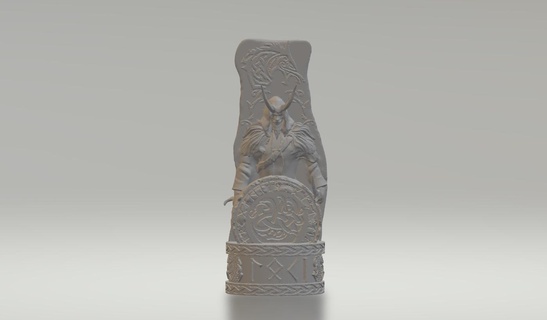 Loki norrois Dieu viking idole totem statue mythologie ornement nordique nouage 3d print model - Mito3D