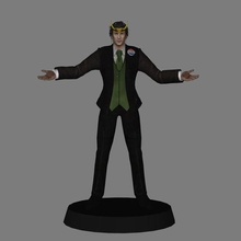 Loki Président poly 3d impression faible séries merveille cinématique univers mcu TVA 3d print model - Mito3D