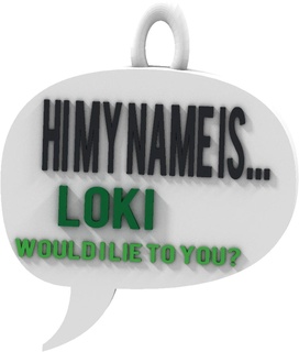 Loki marque pendentif Laufeyson taqgs colliers pendentifs pendantm Thor costume 3d print model - Mito3D