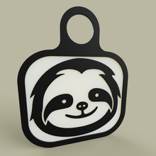 lol - sloth keychain 1 art 2dart 2d cute fun funny keychains 3d print model - Mito3D