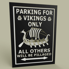 lol - vikings parking vickings only art 2dart 2d wall drakar fun funny painting viking 3d print model - Mito3D
