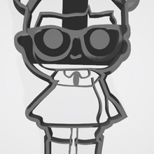 lol cookie cutter art doll cookoie 3d print model - Mito3D