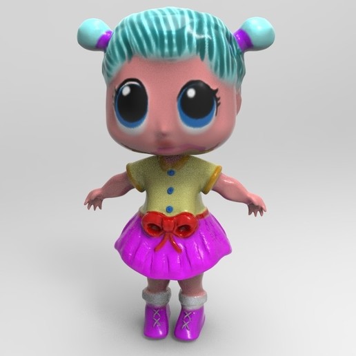 lol poupée art la pop les tout-petits jeunes filles 3D print model - Mito3D