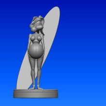 Lola bikini Sanat oyuncak 3d print model - Mito3D