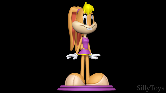 lola lapin looney airs lièvre femelle anthro 3d print model - Mito3D