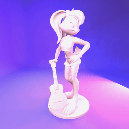 lola bunny guitar 3D print model - Mito3D