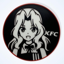loli kfc parede decoração distintivo anime velozes Comida comida rápida 3d print model - Mito3D