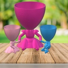 loli pot - children deco robert plant original format flowerpot girl woman cactus daughter mom son bowl 3d print model - Mito3D