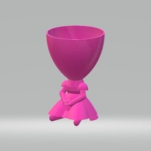loli pentola raccolta fiori deco casa Roberto pianta originale formato vaso ragazza donna cactus 3d print model - Mito3D