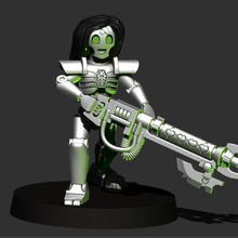 lolicron savaşçılar 28 mm wargaming masa üstü Minyatürler scifi uzay zombiler robot terminator undead sevimli mem cyborg oyun grimdark 3d print model - Mito3D