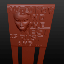 lolita bookmark art book girl face woman literature nabokov beauty 3d print model - Mito3D