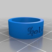 lolita anel joalheria personalizado argolas 3d print model - Mito3D