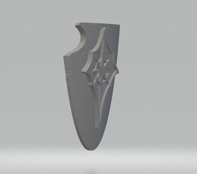 lolth scudo drow buio elfo simbolo 3D print model - Mito3D
