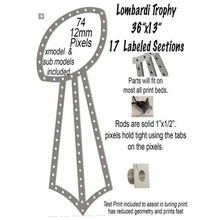 Lombardi trofeo 75 12mm pixel apuntalar 3 pies alto nfl súper cuenco jefes broncos bucaneros 3d print model - Mito3D