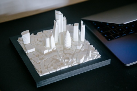 Londres Unidos reino mapa modelo impressão 3d fácil cidade arranha céu 2021 Grã Bretanha miniatura poli Inglaterra 3d print model - Mito3D