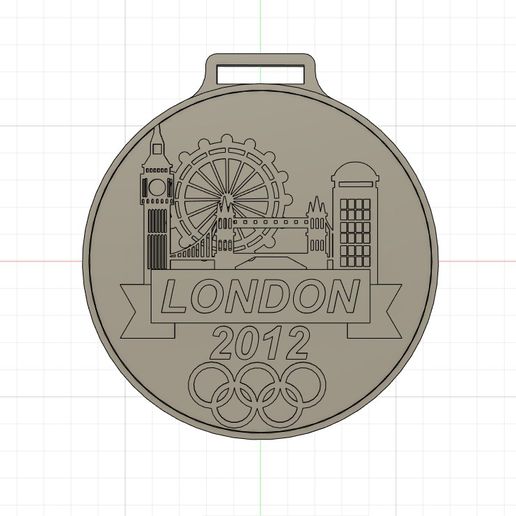 Londres 2012 olympique médaille sport jjoo olympiques or Jeux haute qualité 3D print model - Mito3D