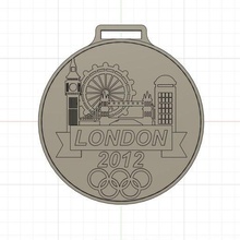 London 2012 olympisch Medaille Sport jjoo Olympiade Gold Spiele Qualität Olympia 3d print model - Mito3D