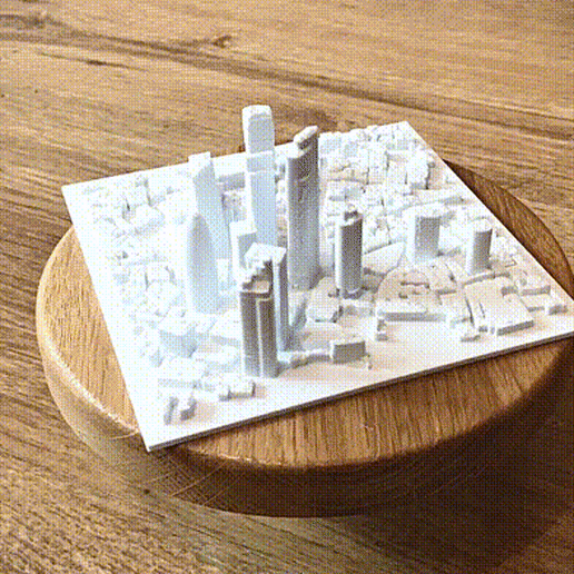 London Stadt Wolkenkratzer Architektur Karte Modell drucken 3d einfach 2021 Großbritannien Miniatur poly England 3D print model - Mito3D
