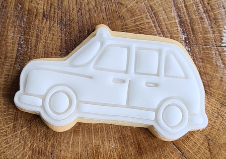 london taxi black cab car themed cookie cutter stamper embosser transport coronation 3d print model - Mito3D