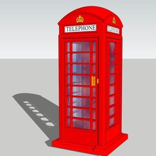 london telephone booth red box phone uk modelism game nendoroid slot racing art toy cab doll diorama 3d print model - Mito3D