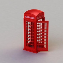 London Telefon retro Box 3d Modell stl 3d print model - Mito3D