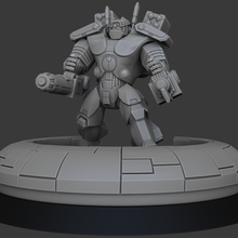 lone warrior + space communist podium base 3d print model - Mito3D