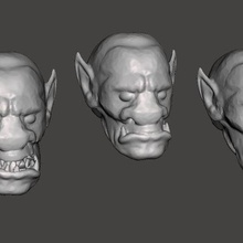 lone wolf giak orc heads game games wargaming ork miniatures miniature figure dnd d&d 28mm 3d print model - Mito3D