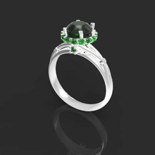 solitário senhora anel casamento pedras argolas ouro prata jóias jóia precioso metais 3d print model - Mito3D