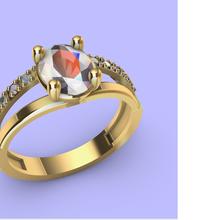 lonely jewelry rings solitary gold silver ring 3d print model - Mito3D