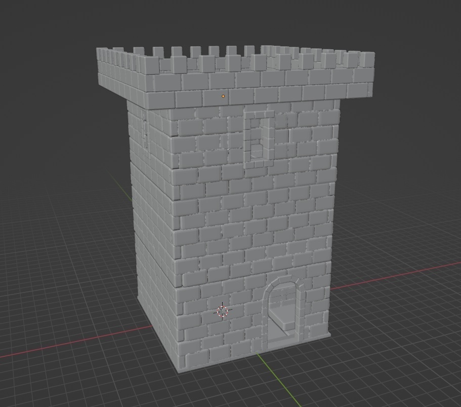 lonely tower v1 Game dungeons and dragons dnd d&d pathfinder building 28mm terrain keep castle modular 3D print model - Mito3D